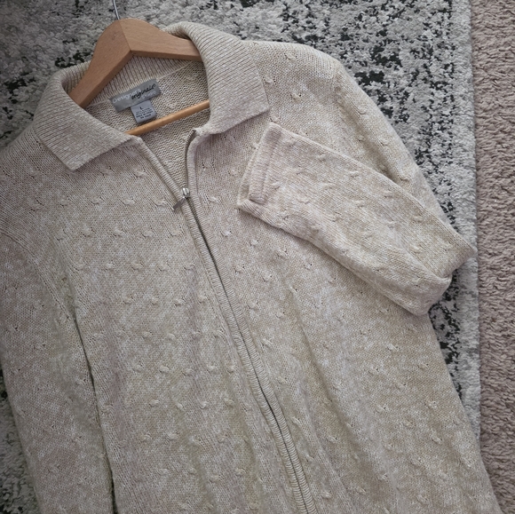 Designers Originals Sweaters - Vintage Designers Originals Studio Knit Collar Zip Cardigan Sweater Womens L